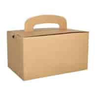 PURE Pudełko lunch box z rączką kraft 22,5x15,5x12,5cm (60/5/20)