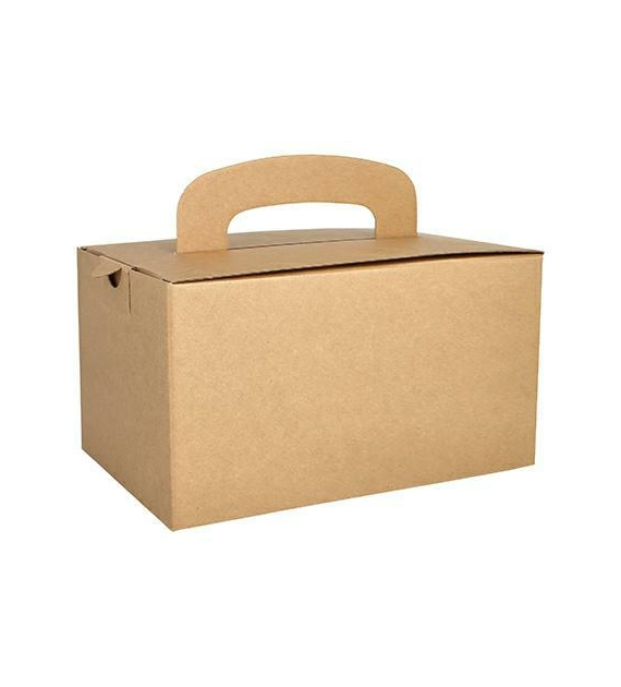 PURE Pudełko lunch box z rączką kraft 22,5x15,5x12,5cm (60/5/20)