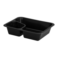 (REUSE) POJEMNIK DO ZGRZEWU DWUDZIELNY COLT B-227x178x50 CZARNY LITE (32(40)/10/50)