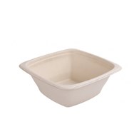 (EKO) Love Nature miska kwadratowa z trzciny cukrowej 180x180 950ml 32oz BEŻOWA (58/6/50)