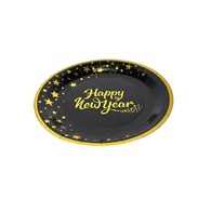 TALERZ PAPIEROWY HAPPY NEW YEAR 24 CM (6 SZT)