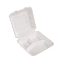 (EKO) Love Nature menubox z trzciny cukrowej trójdzielny 23x23x8cm (31/4/50)