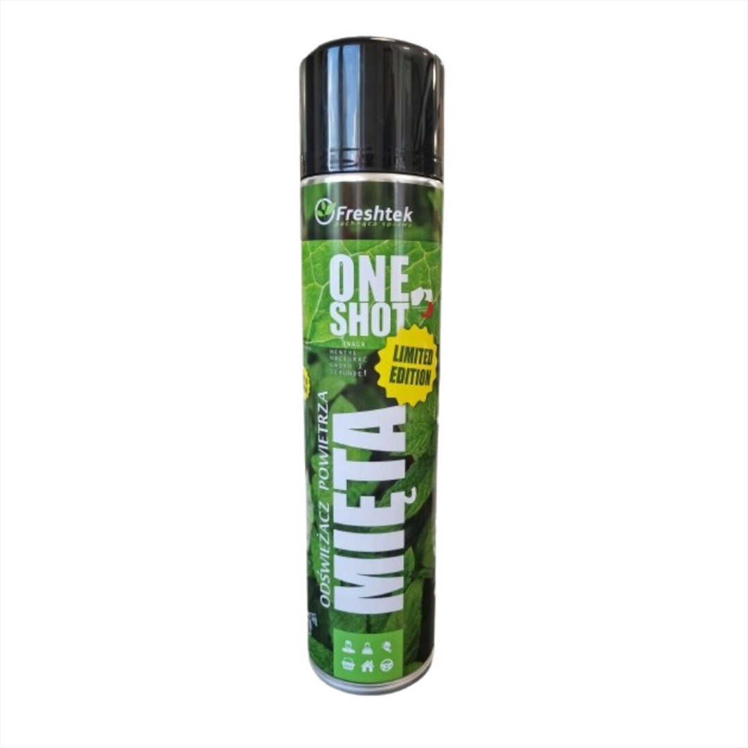 FRESHTEK ONE SHOT Odświeżacz powietrza MIĘTA 600ml (_/12/1)