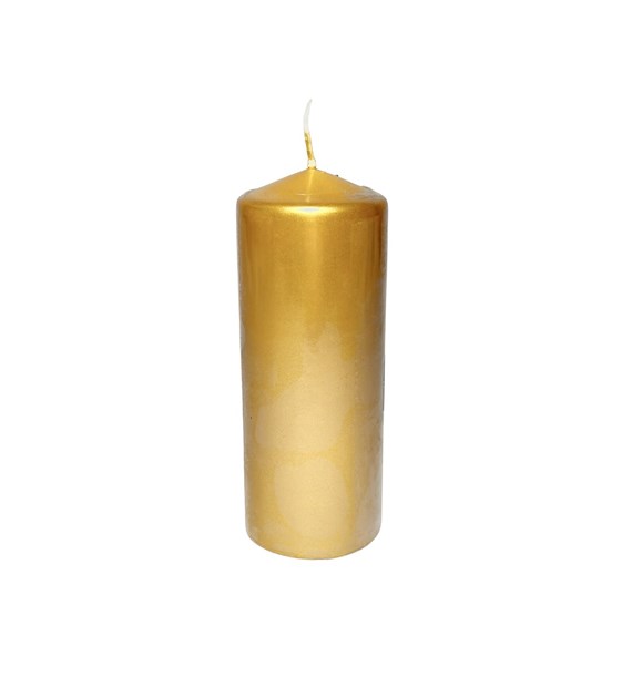 ŚWIECA WALEC ZŁOTY METALIC 60x150 (_/6/1)