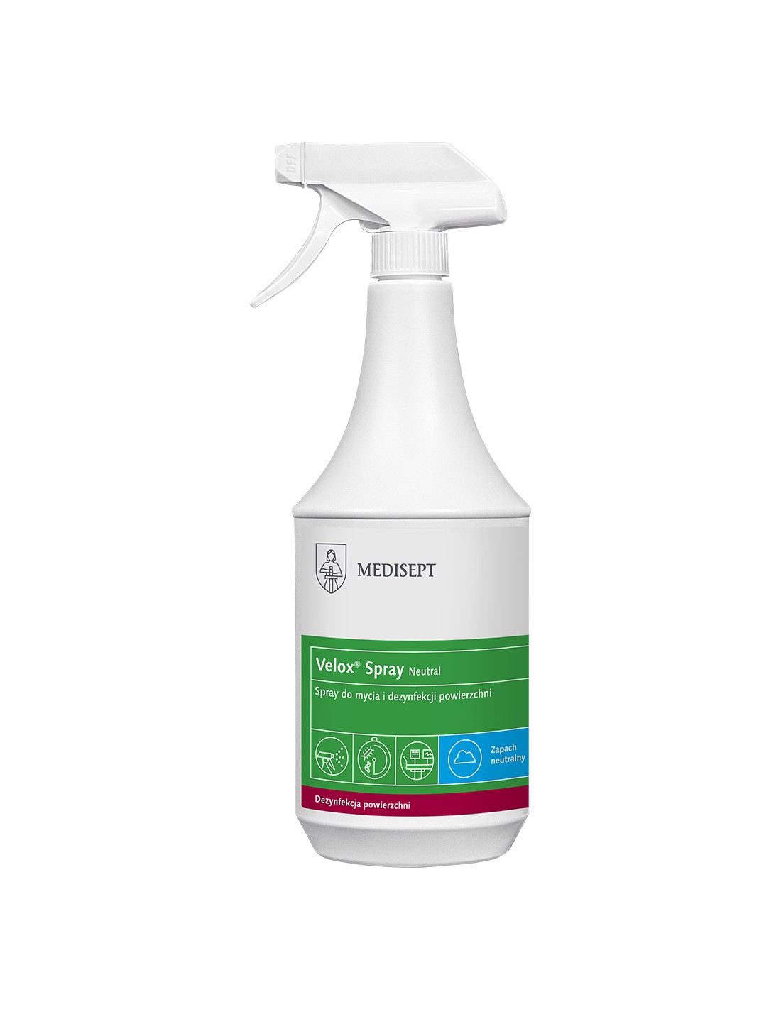 MEDISEPT Velox Spray płyn do mycia i dezynfekcji powierzchni NEUTRALNY 1L (_/12/1)