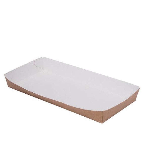 (EKO) TACKA PAPIEROWA BRĄZOWO-BIAŁA 20x9x2,5cm (_/6/100)