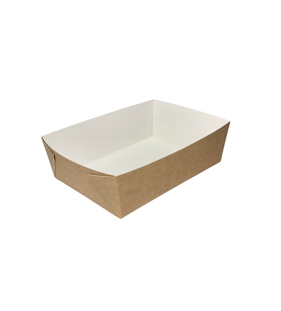 (EKO) TACKA PAPIEROWA BRĄZOWO-BIAŁA 20x14x6cm (_/4/50)