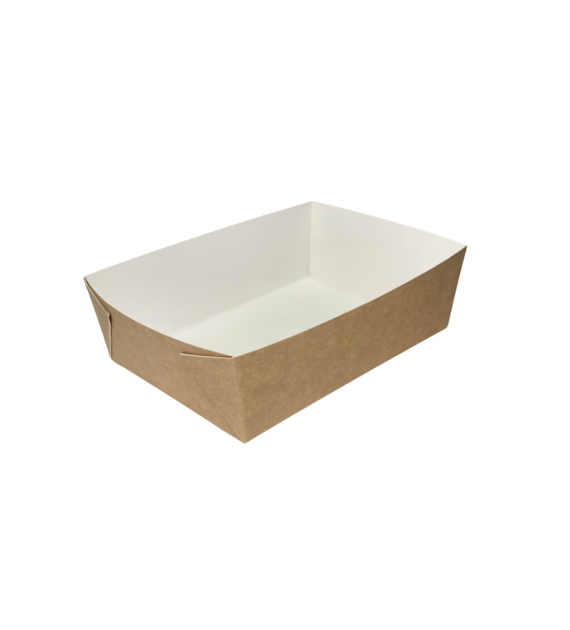 (EKO) TACKA PAPIEROWA BRĄZOWO-BIAŁA 20x14x6cm (_/4/50)