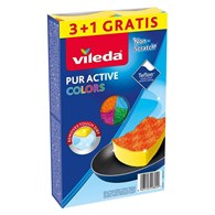 VILEDA Zmywak PUR ACTIVE COLORS 3+1 (126/16/4)