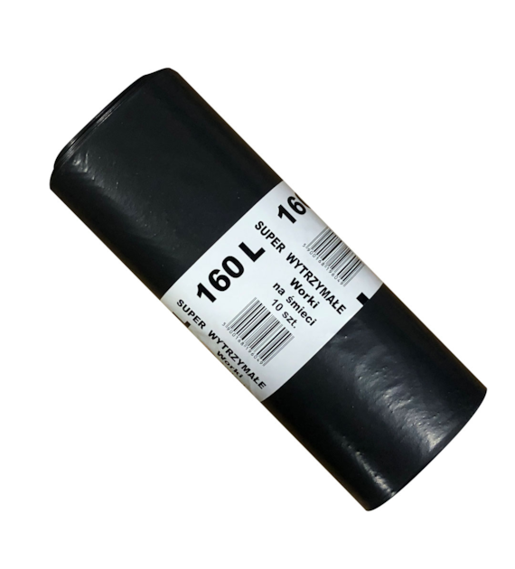 Worki na odpady 160L LDPE 40mic czarne IR (80/12/10)