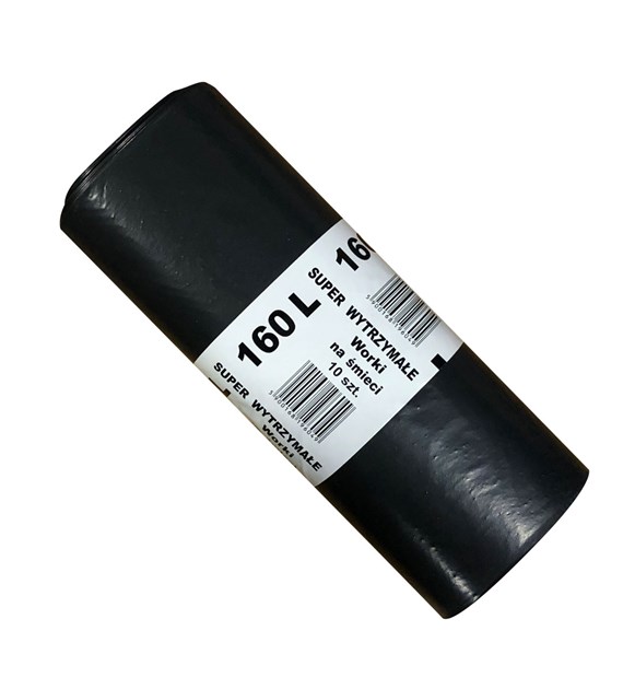 Worki na odpady 160L LDPE 40mic czarne IR (80/12/10)