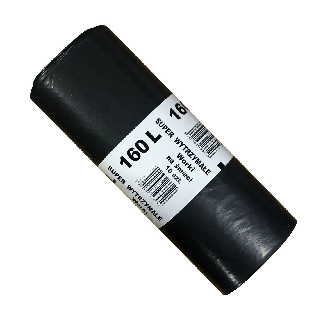 Worki na odpady 160L LDPE 40mic czarne IR (80/12/10)