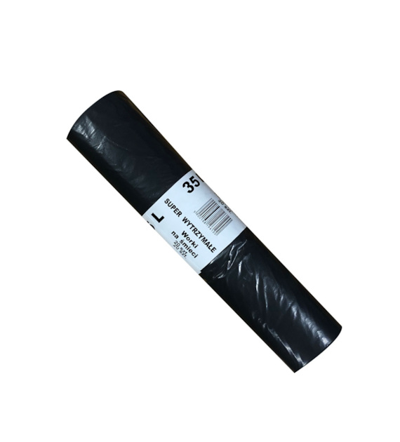 Worki na odpady 35L LDPE 40mic czarne IR (80/20/20)