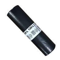 Worki na odpady 120L LDPE 40mic czarne IR (64/8/25)