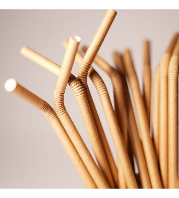 Enjoy&BeEco Słomka papierowa łamana kraft 7mm 22cm (36/16/250)