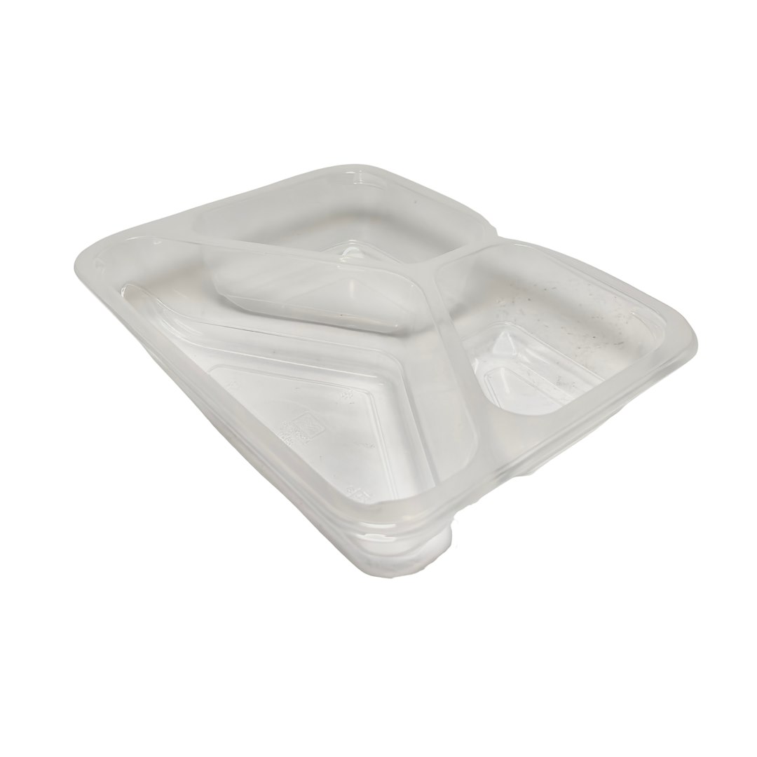 Pojemnik 9420C 227x178x50 560/340/250ml trójdzielny TRANSPARENTNY (16/8/40)