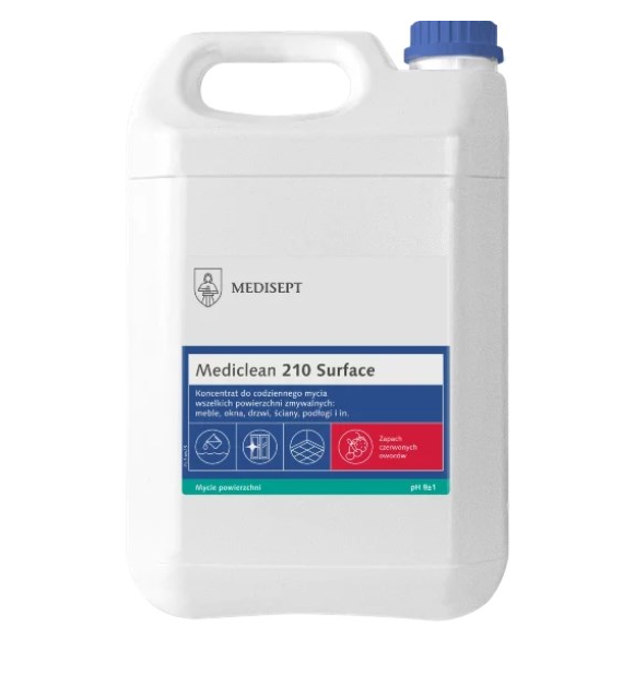 MEDISEPT Mediclean 210 Surface KONCENTRAT do powierzchni zmywalnych CZERWONE OWOCE 5L (_1/1)
