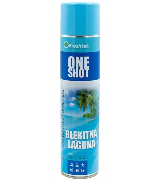 FRESHTEK ONE SHOT Odświeżacz powietrza Błękitna laguna 600ml (_/12/1)
