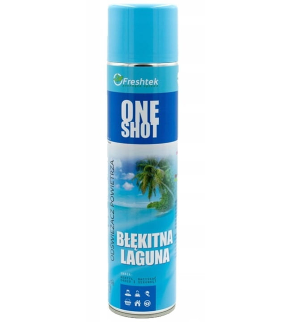 FRESHTEK ONE SHOT Odświeżacz powietrza Błękitna laguna 600ml (_/12/1)