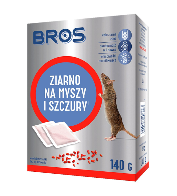 BROS ziarno na myszy i szczury 140g (_/12/1)
