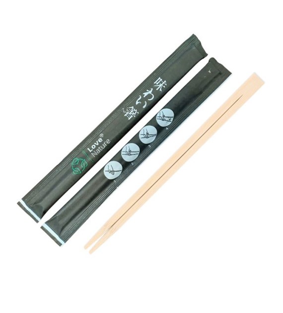 Love Nature pałeczki bambusowe koperta pełna CZARNA 21cm (24/30/100)