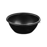 Miska PET CZARNA fi230mm 2000ml (12/6/50)