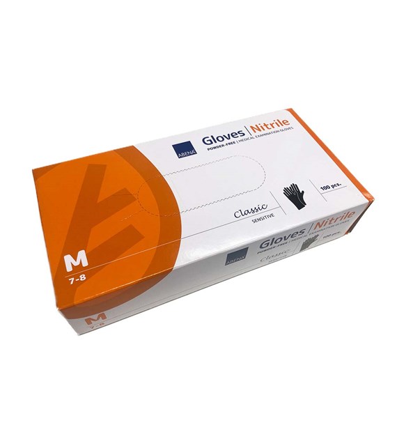 ABENA rękawiczki nitrylowe M CZARNE (_/10/100)