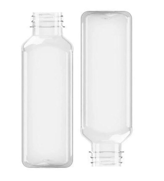 Butelka kwadratowa PET bezbarwna fi38mm 330ml T&M (24/1/100)