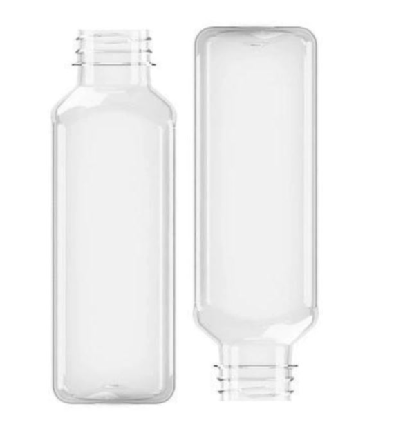 Butelka kwadratowa PET bezbarwna fi38mm 330ml T&M (24/1/100)