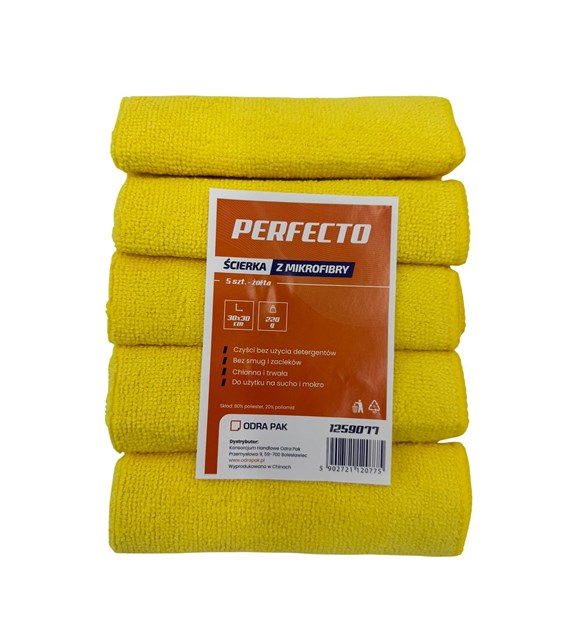 PERFECTO ścierka z mikrofibry 30x30 ŻÓŁTA (77/20/5)