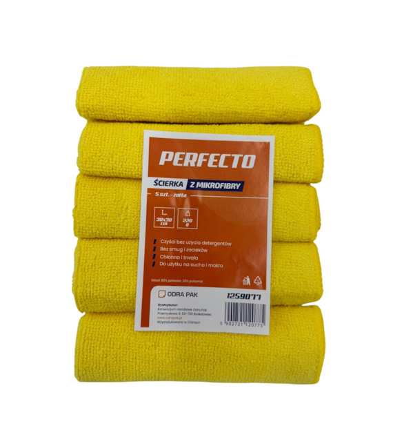PERFECTO ścierka z mikrofibry 30x30 ŻÓŁTA (77/20/5)