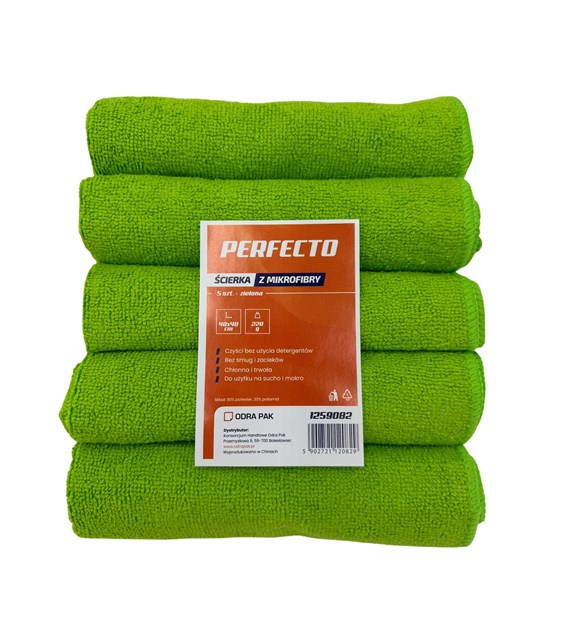 PERFECTO ścierka z mikrofibry 40x40 ZIELONA (44/20/5)