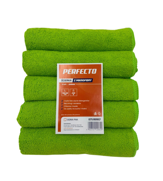 PERFECTO ścierka z mikrofibry 40x40 ZIELONA (44/20/5)