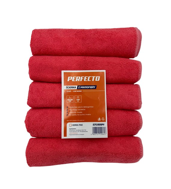 PERFECTO ścierka z mikrofibry 40x40 CZERWONA (44/20/5)
