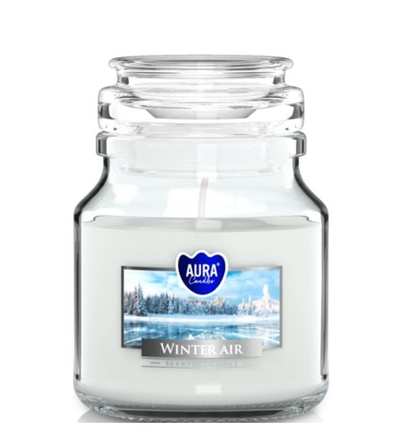 BISPOL świeca zapachowa w małym słoiku  zimowe powietrze  28h (_/6/1)