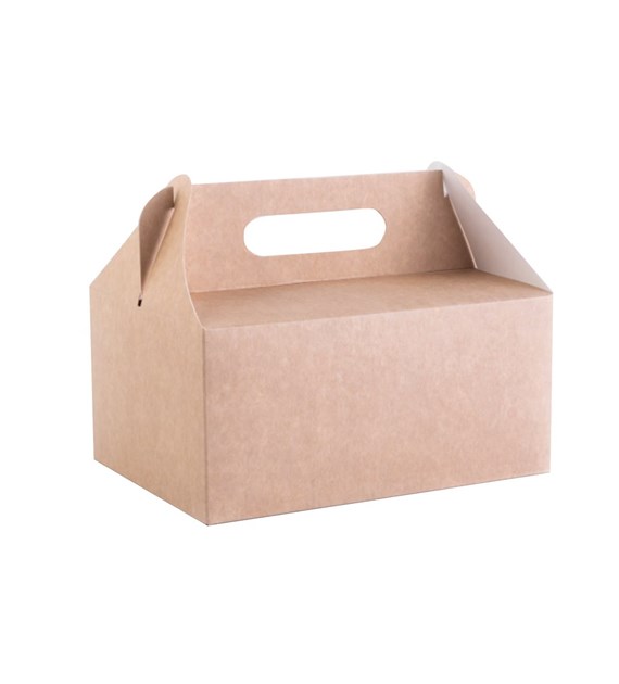 Enjoy&Be Eco pudełko papierowe z rączką 190x140x90 KRAFT/BIAŁE (200/1/50)