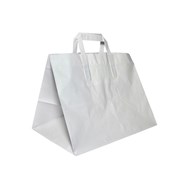 TORBA BIAŁA Z UCHEM PŁASKIM 320x220x245 20l SZEROKIE DNO (250SZT)