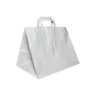 TORBA BIAŁA Z UCHEM PŁASKIM 320x220x245 20l SZEROKIE DNO (250SZT)