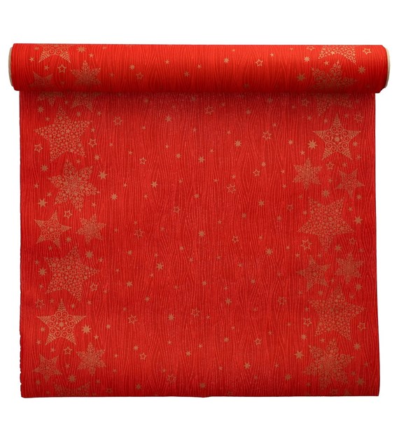 BIEŻNIK IMITUJĄCY TKANINĘ AIRLAID 3M/40cm Christmas Shine