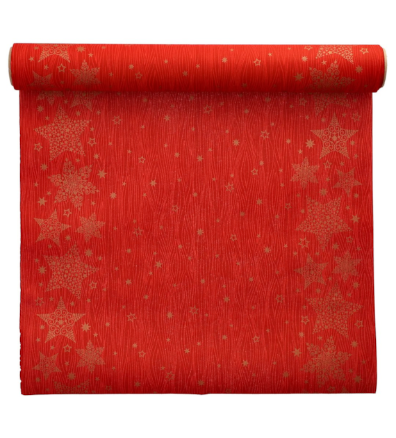 BIEŻNIK IMITUJĄCY TKANINĘ AIRLAID 3M/40cm Christmas Shine
