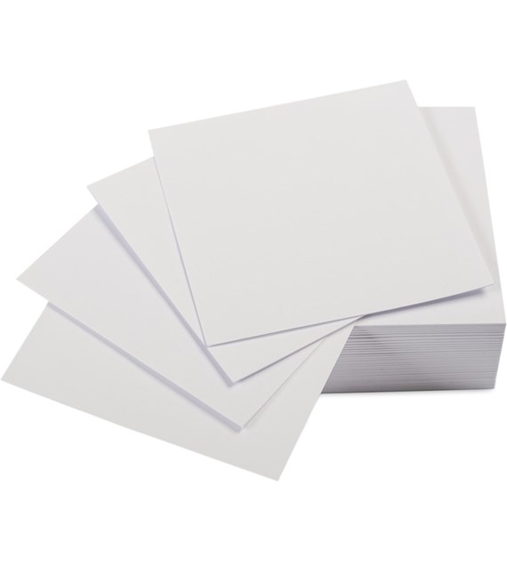 KARTECZKI KOSTKA BIAŁA NIEKLEJONA 85x85x70