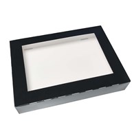 (SUP) Pudełko papierowe z oknem 260x190x50mm CZARNE (36/140/1)