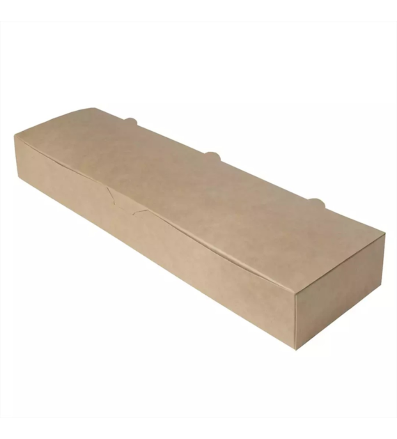(EKO) PUDEŁKO NA ZAPIEKANKĘ BRĄZOWE 420x110x60mm (_/1/100)