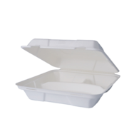 Wood Fiber MENUBOX Z PULPY DRZEWNEJ - 3-dzielny 24,3x24,3x7,5cm BIAŁY (96/4/50)