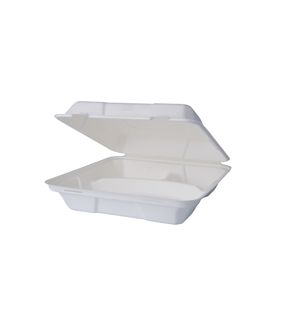 Wood Fiber MENUBOX Z PULPY DRZEWNEJ - 3-dzielny 24,3x24,3x7,5cm BIAŁY (96/4/50)