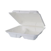 Wood Fiber MENUBOX Z PULPY DRZEWNEJ - 2-dzielny 24,3x24,3x7,5cm BIAŁY (96/4/50)