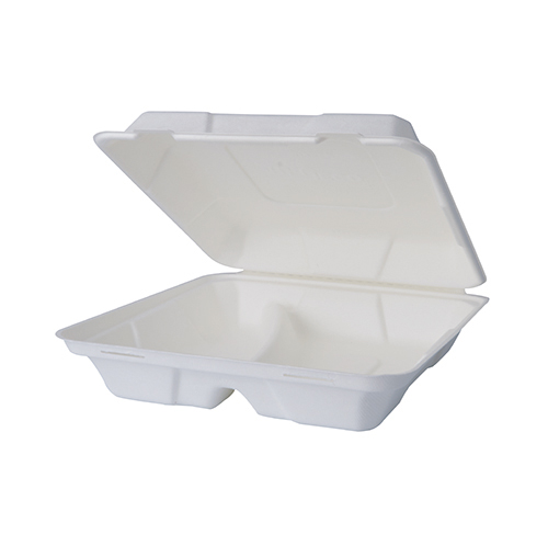 Wood Fiber MENUBOX Z PULPY DRZEWNEJ - 2-dzielny 24,3x24,3x7,5cm BIAŁY (96/4/50)