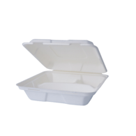 Wood Fiber MENUBOX Z PULPY DRZEWNEJ - 3-dzielny 21x21x6,5cm BIAŁY (175/5/50)