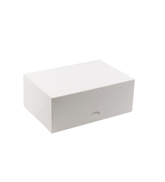 PUDEŁKO DO CIAST ZAMYKANE 250x180x100 BIAŁE (_/10x15/1)