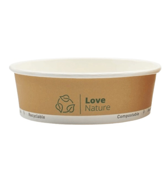 (EKO) Love Nature miska sałatkowa papierowa 500ml, fi 150mm (20/6/50)